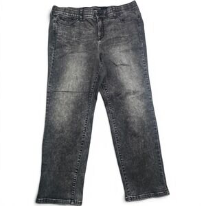 Torrid Bombshell Straight Super Soft Acid Wash Gray Plus Size Jeans 24R 15426766
